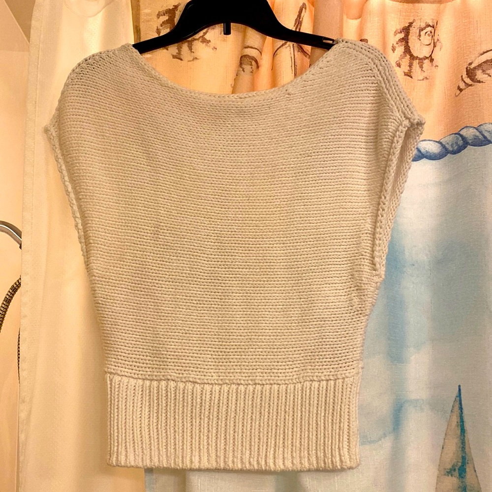 Anthropology (Moth) short-sleeve knit top, white